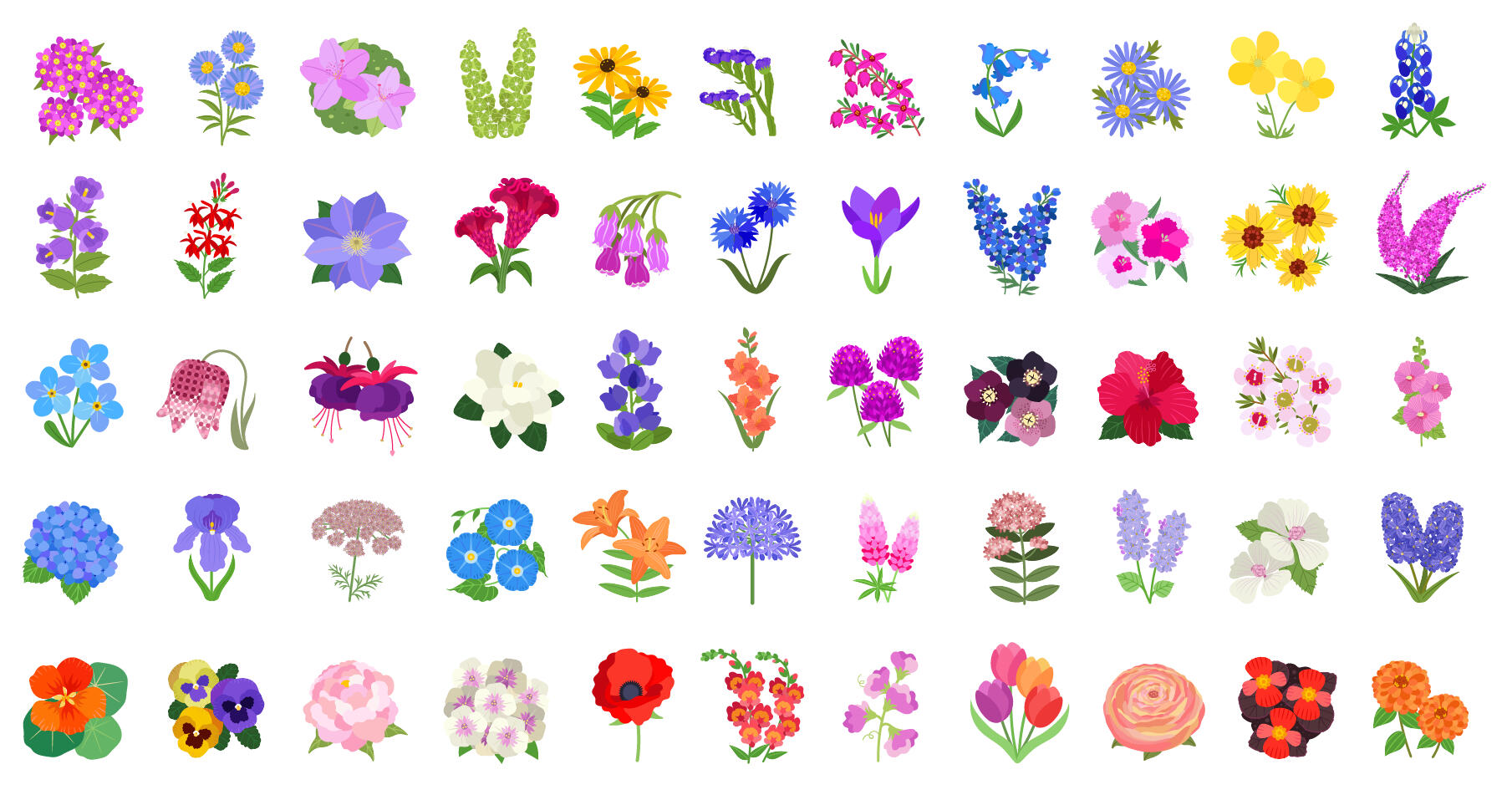 Flower Icons for Planter App